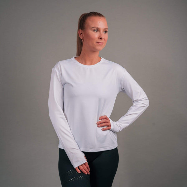 White Essential Long Sleeve - BARA sportswear