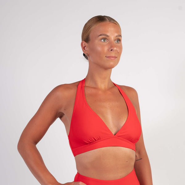 Strawberry Halter Bikini Top