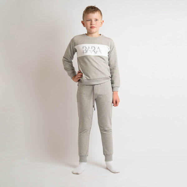 Sweatpants in grey for kids from Bara Sportswear
